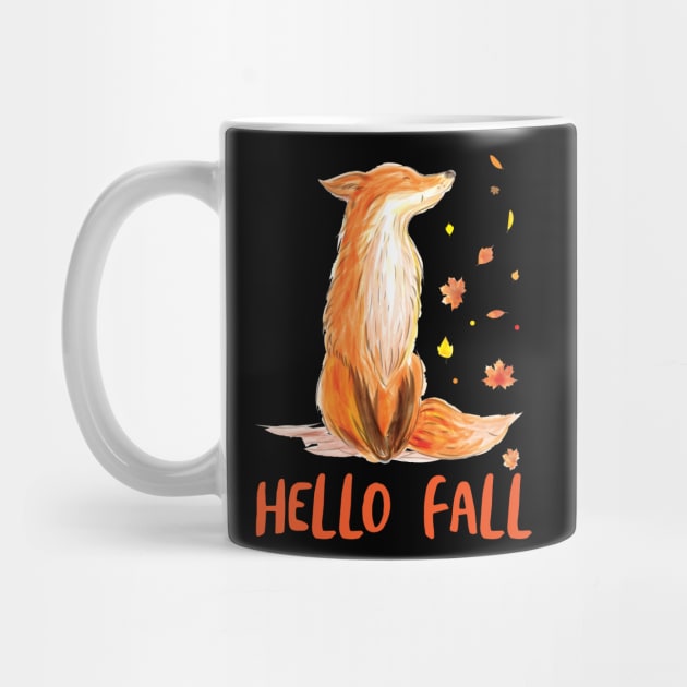 'Hello Fall' Cool Thanksgiving Fox by ourwackyhome